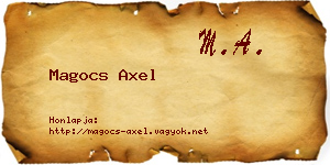 Magocs Axel névjegykártya